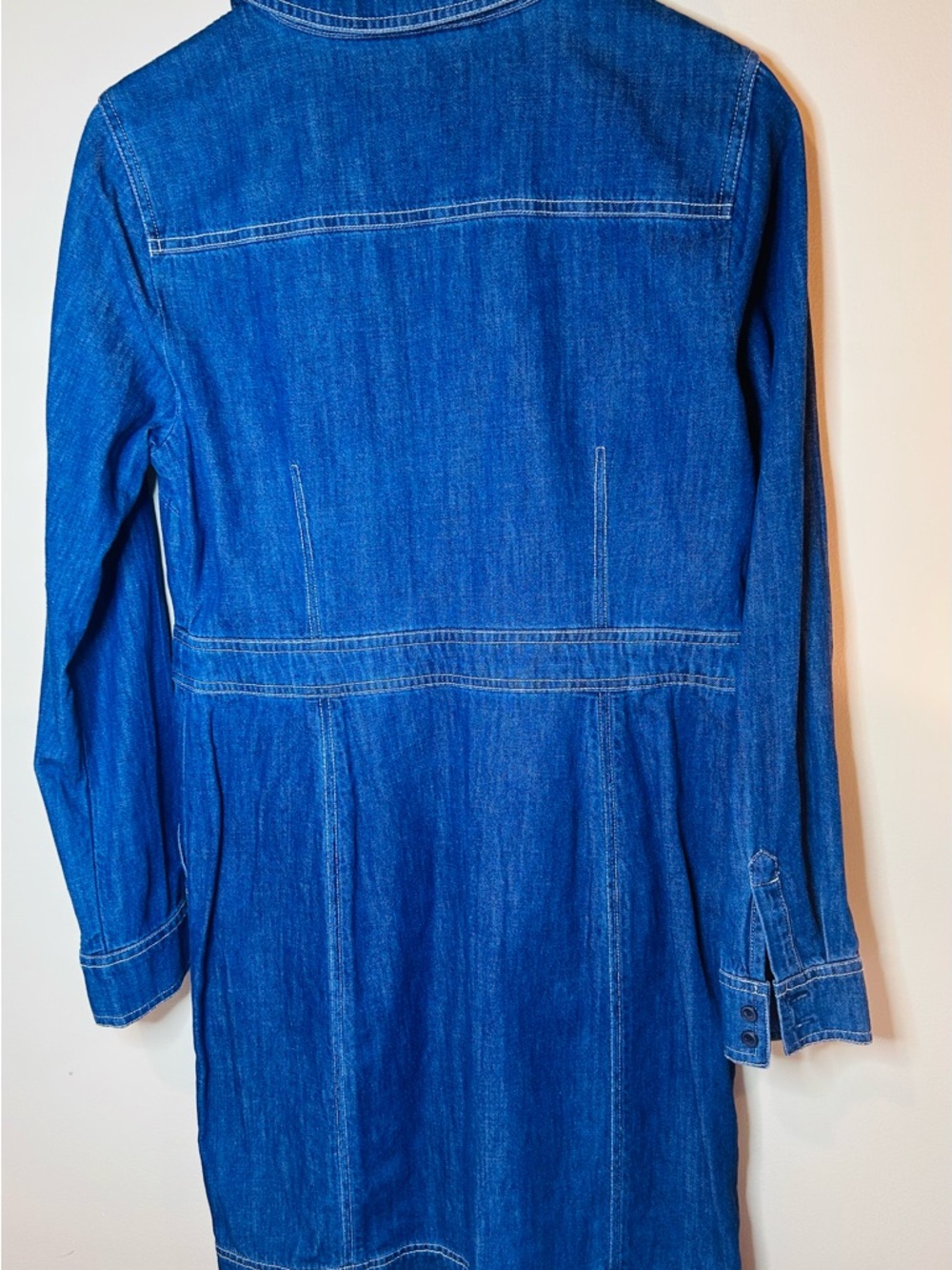 Boden Hadie Denim Chamber Shirt Dress Long Sleeve Pockets Size 12 - Picture 5 of 7